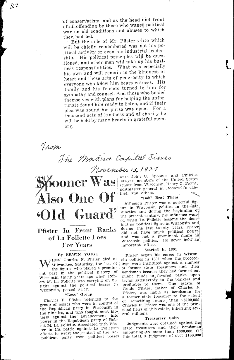  Source: Madison Capital Times Topics: Industry Date: 1927-11-13