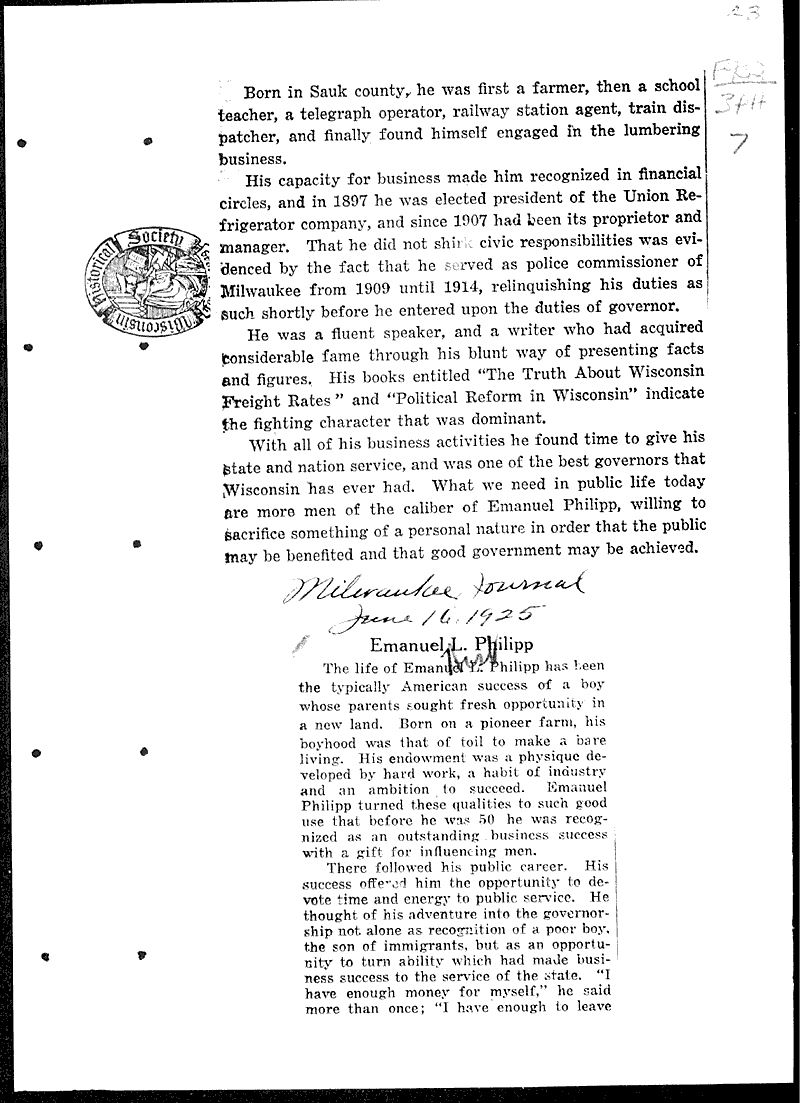 Source: Sheboygan Press-Telegram Topics: Government and Politics Date: 1925-06-16