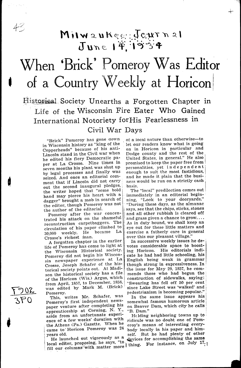  Source: Milwaukee Journal Topics: Government and Politics Date: 1934-06-14
