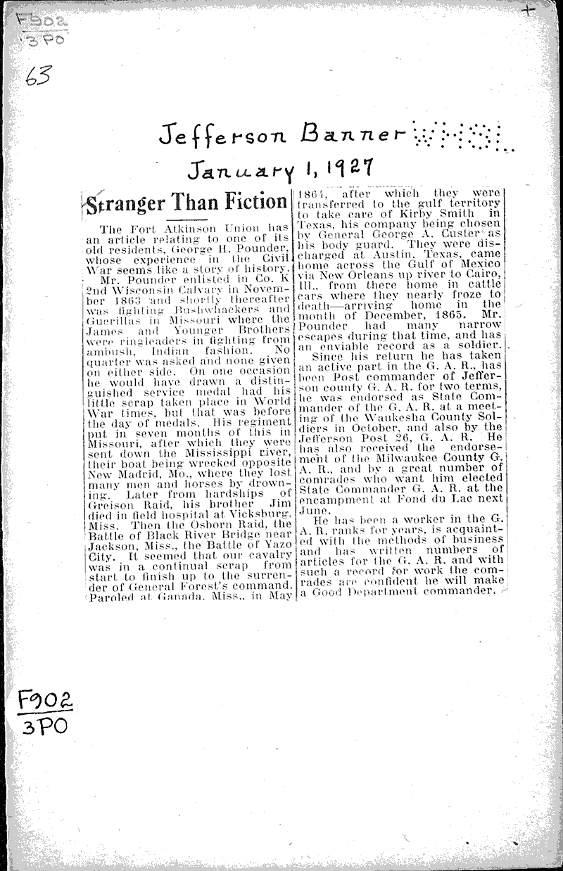  Source: Jefferson Banner Topics: Civil War Date: 1927-01-01
