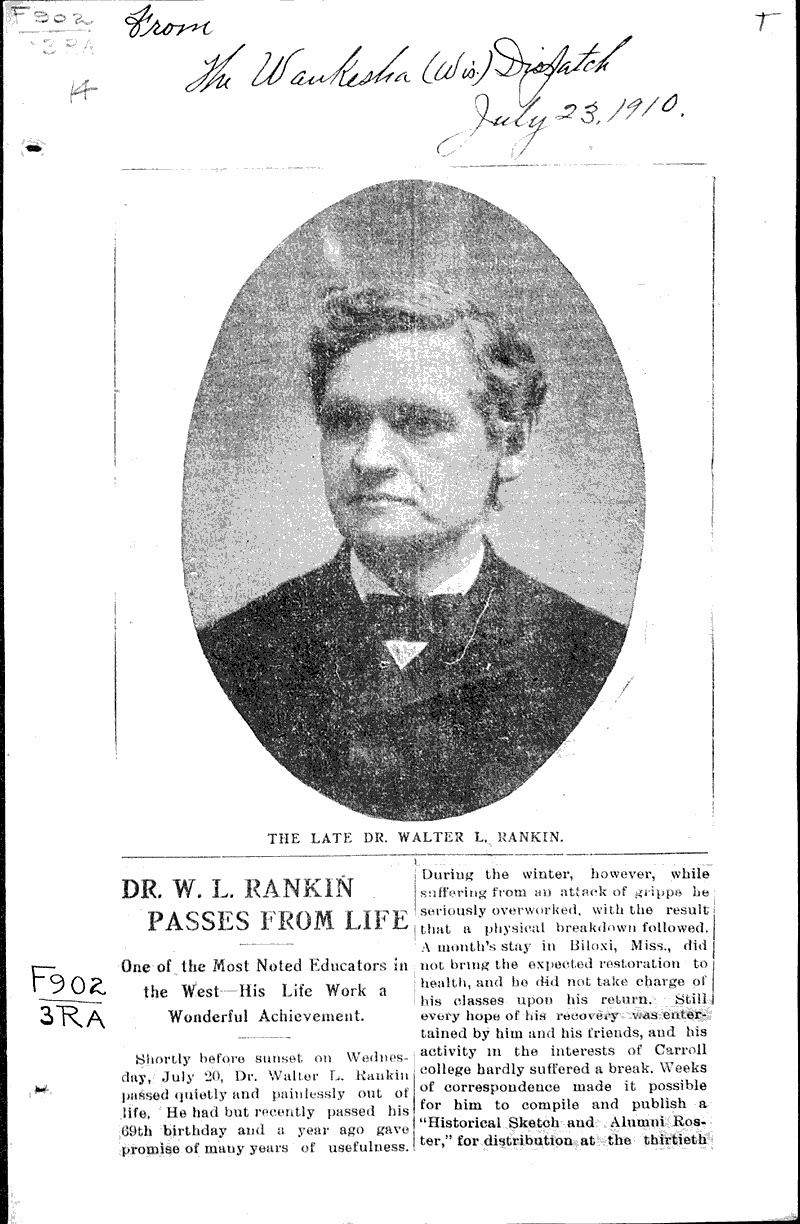  Source: Waukesha Freeman Date: 1910-07-28