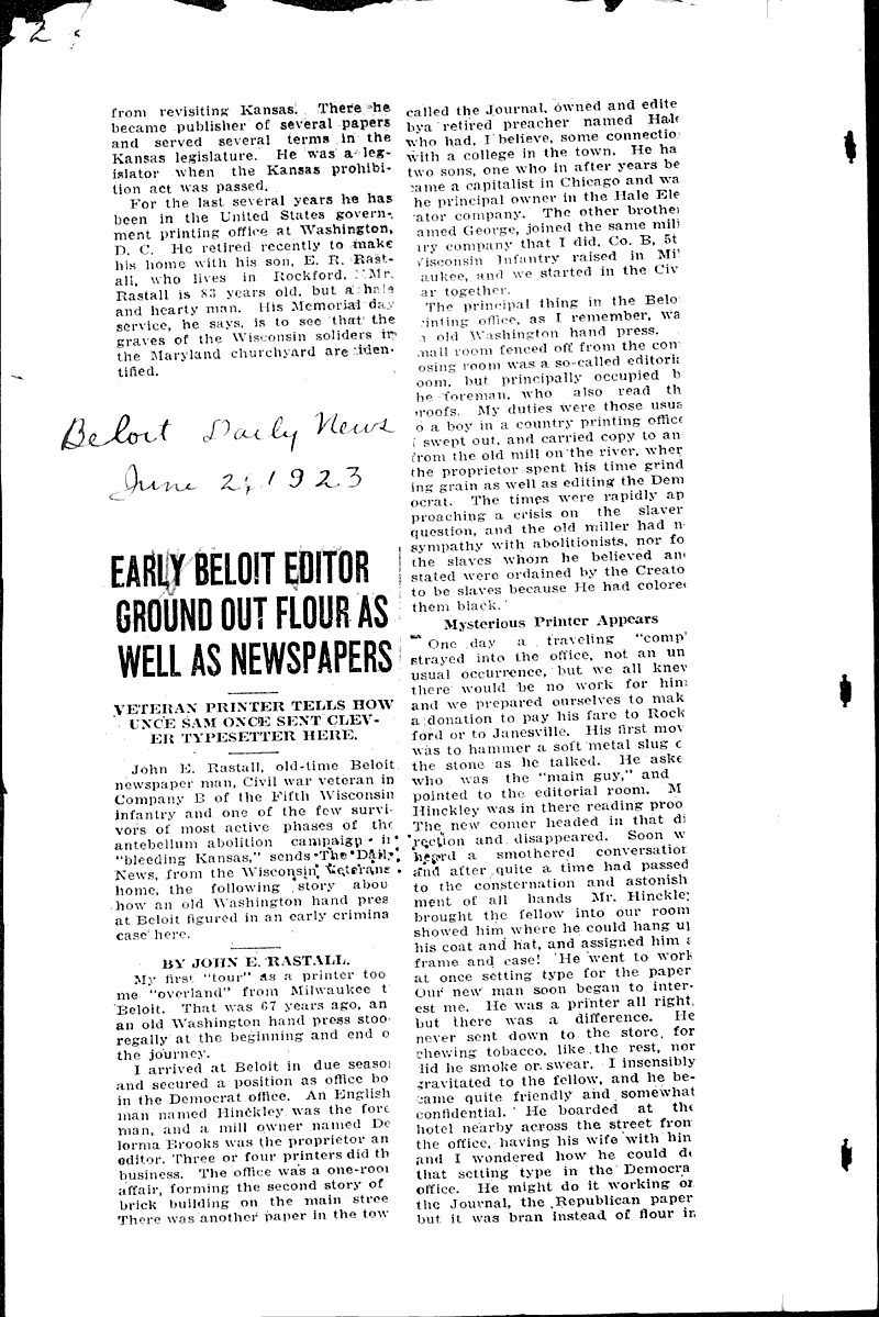  Source: Beloit Daily News Topics: Social and Political Movements Date: 1923-06-02