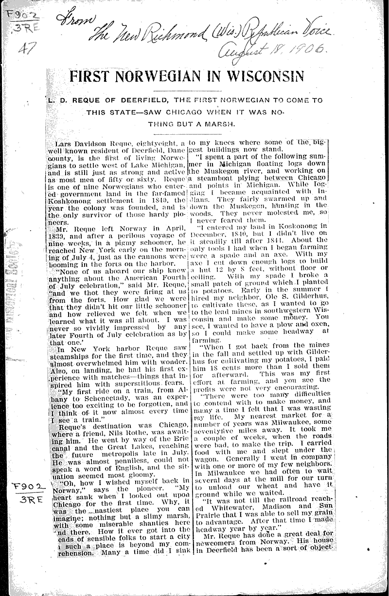  Source: New Richmond Republican Voice Topics: Immigrants Date: 1906-08-18