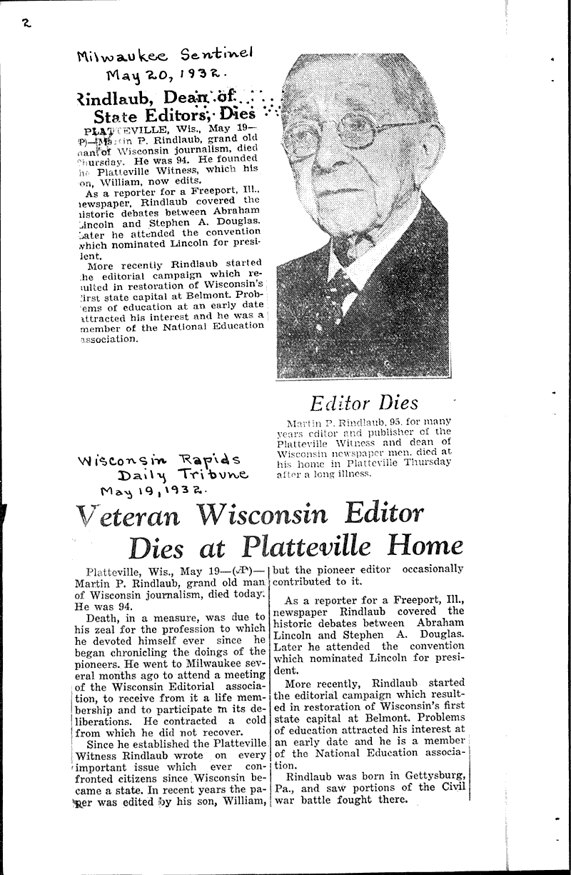  Source: Wisconsin Rapids Tribune Topics: Industry Date: 1932-05-19