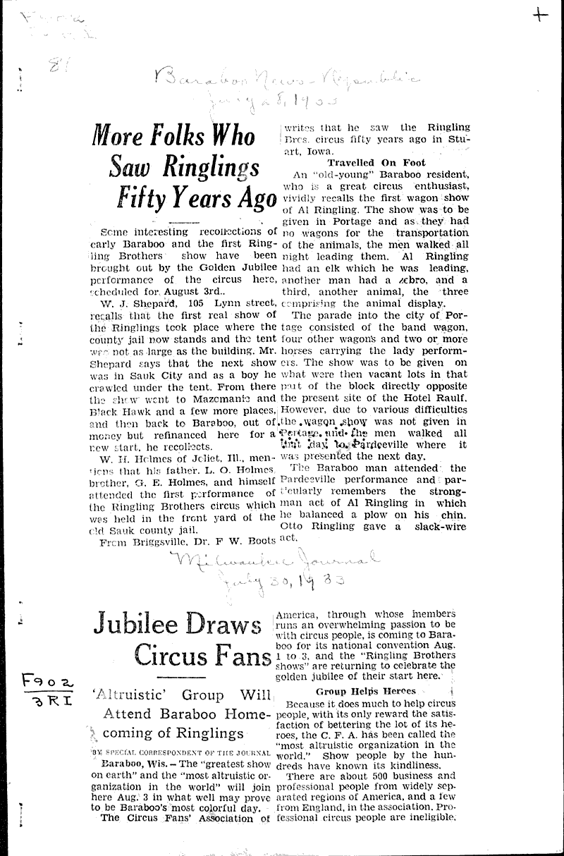  Source: Baraboo News Republic Topics: Industry Date: 1933-07-28
