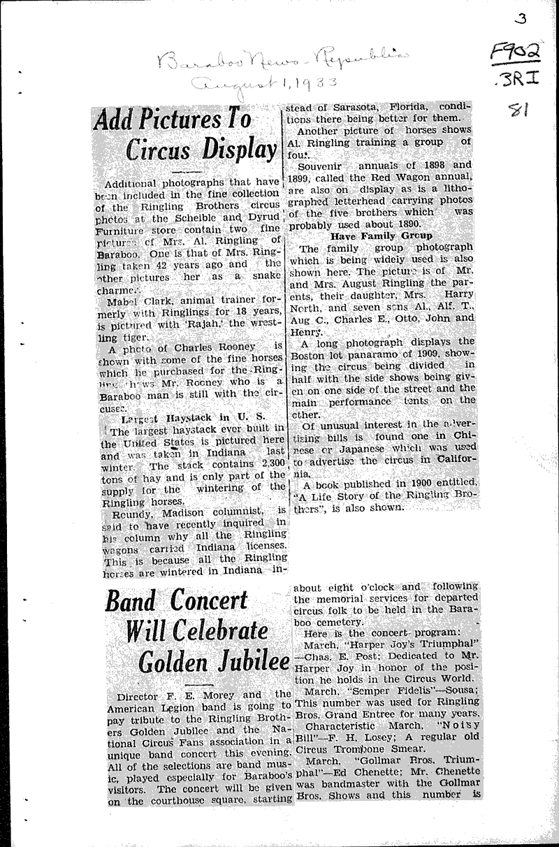  Source: Baraboo News Republic Topics: Industry Date: 1933-07-28