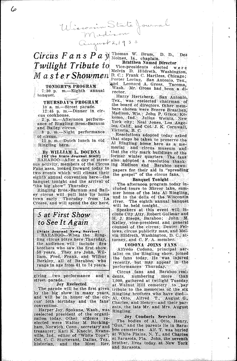  Source: Baraboo News Republic Topics: Industry Date: 1933-07-28