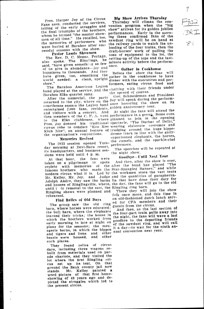  Source: Baraboo News Republic Topics: Industry Date: 1933-07-28