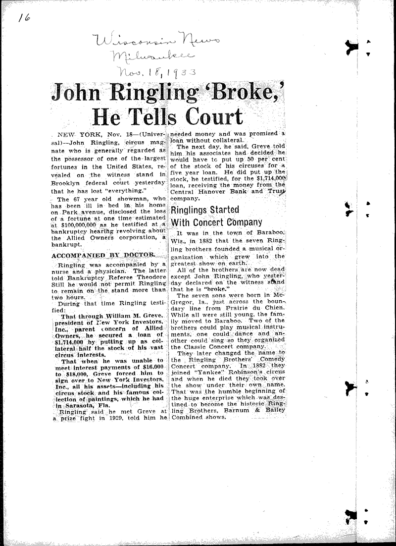  Source: Baraboo News Republic Topics: Industry Date: 1933-07-28