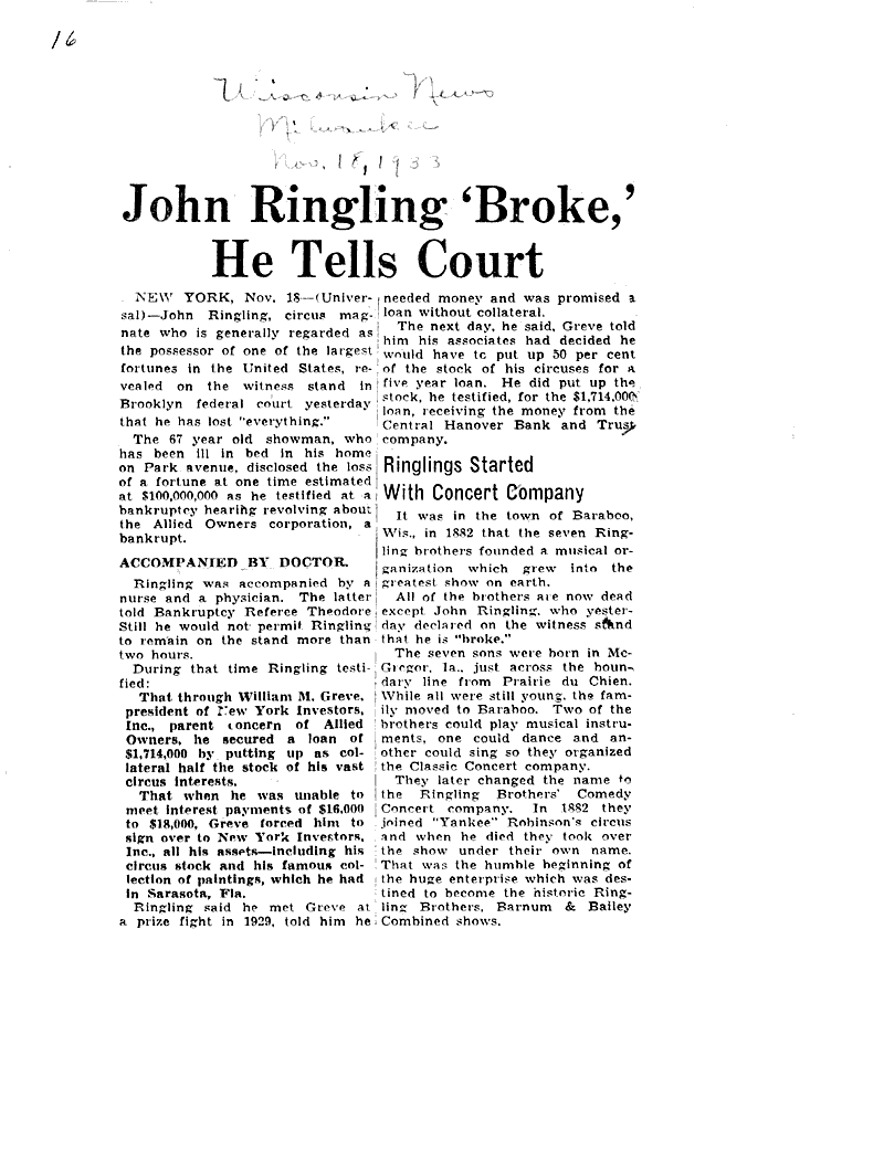  Source: Baraboo News Republic Topics: Industry Date: 1933-07-28