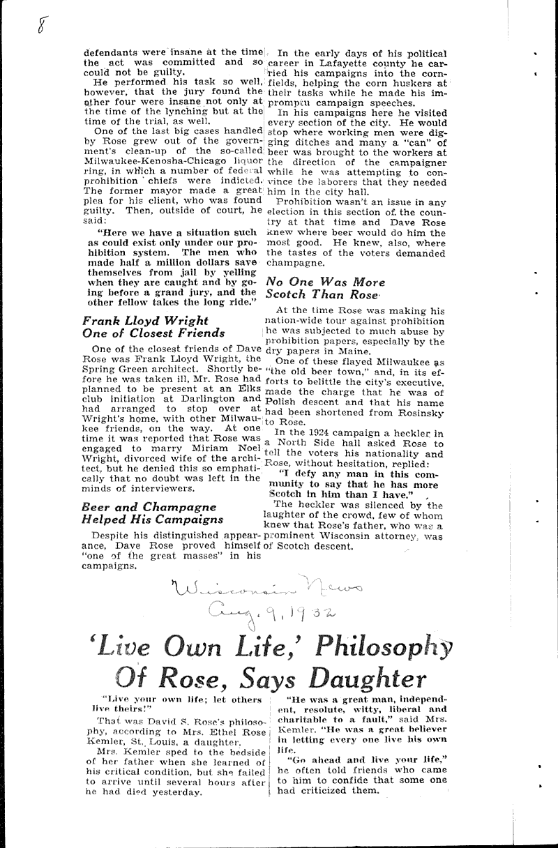  Source: Wisconsin News Topics: Government and Politics Date: 1932-08-09