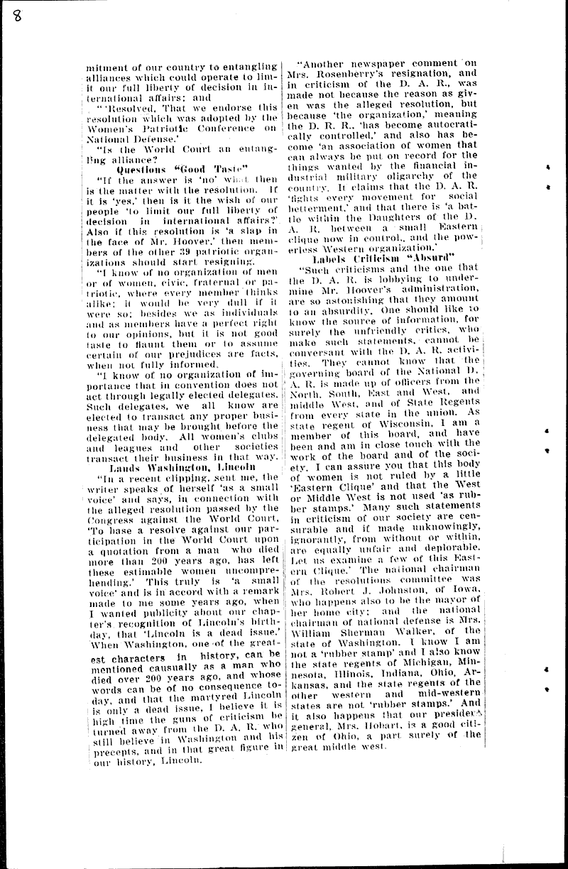 Source: Wisconsin State Journal Topics: Social and Political Movements Date: 1930-05-10