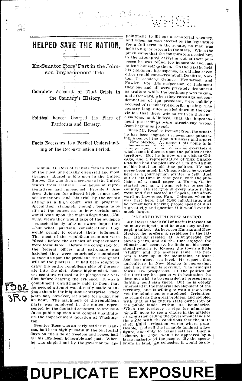  Source: Chicago Chronicle Topics: Government and Politics Date: 1895-09-11