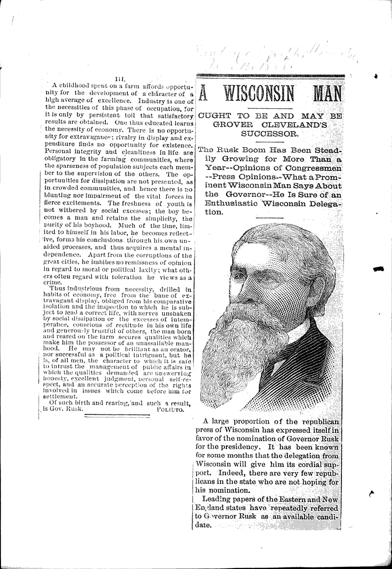  Source: Chicago Times Topics: Government and Politics Date: 1886-05-01