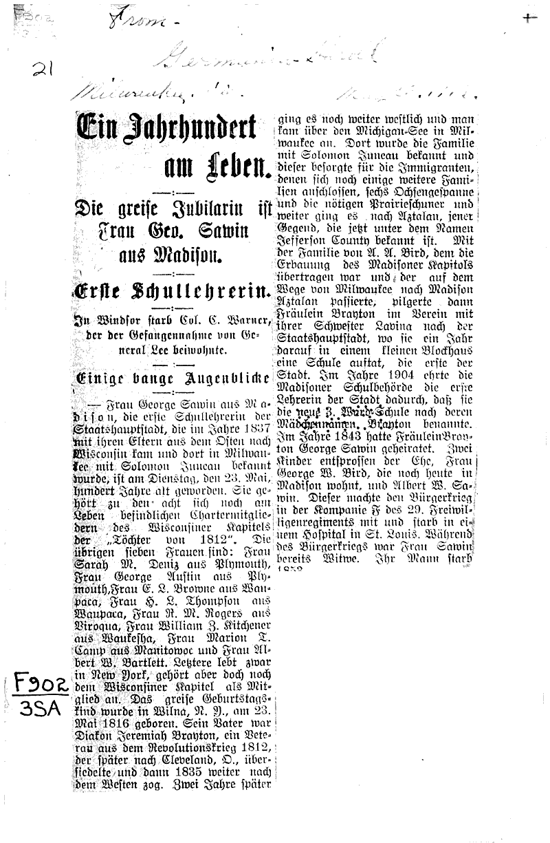  Source: Milwaukee Germania - Herald Topics: Education Date: 1916-05-23