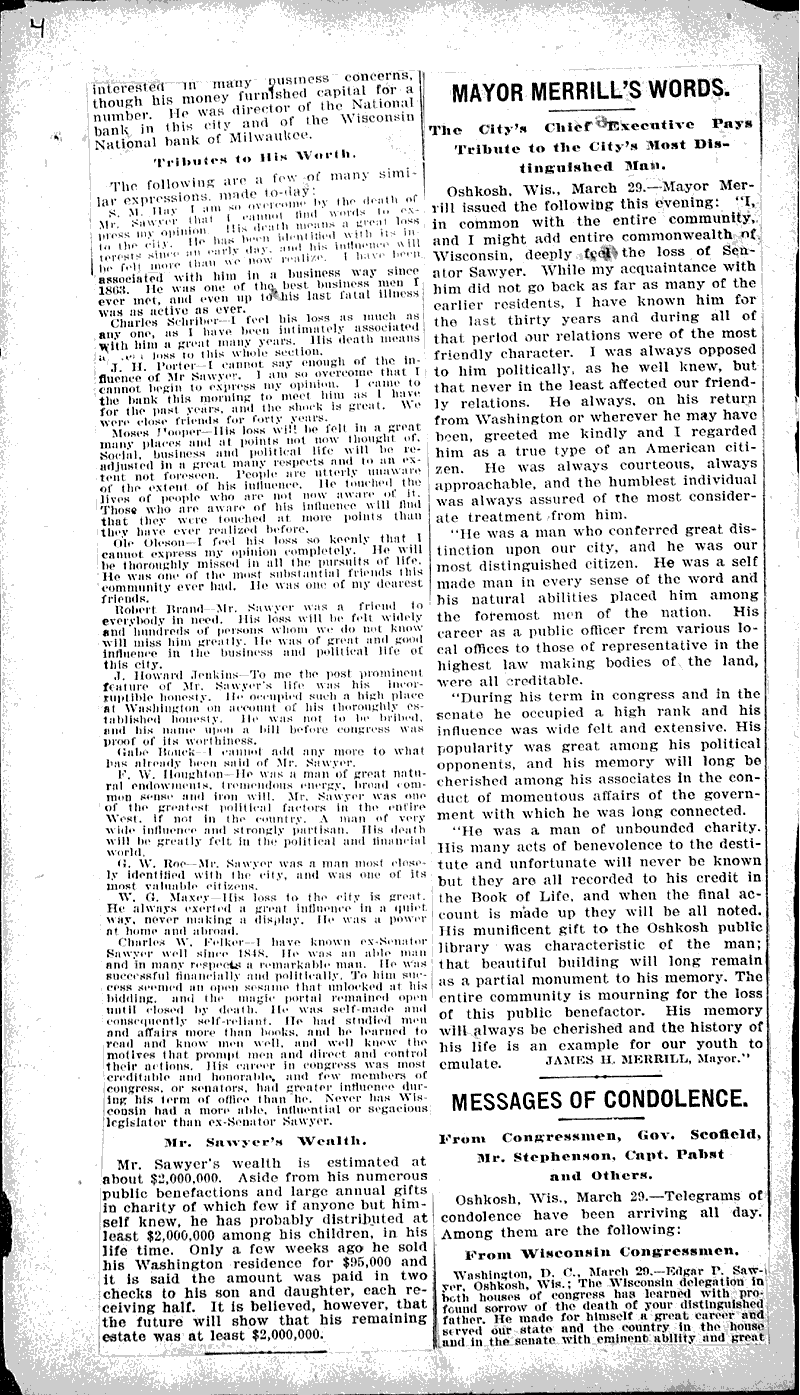  Topics: Government and Politics Date: 1900-03-29