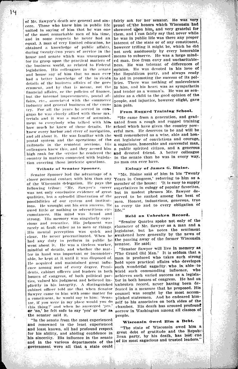  Topics: Government and Politics Date: 1900-03-29