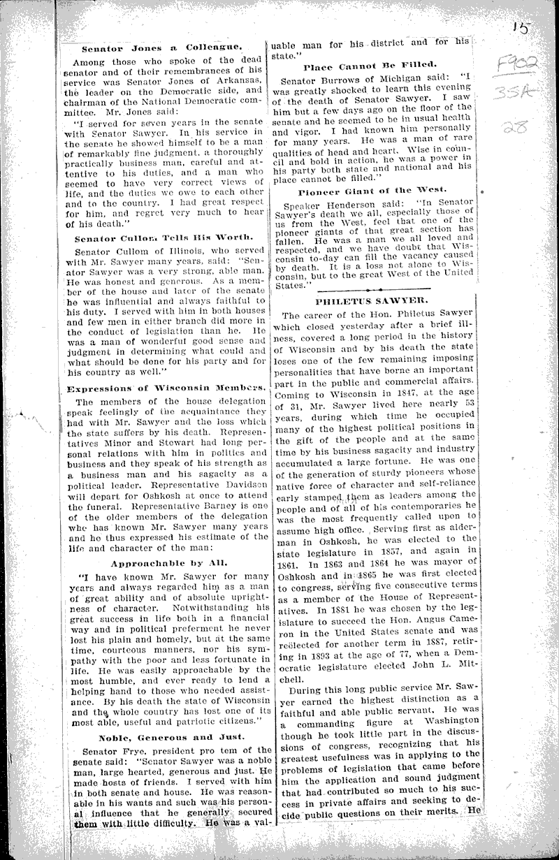  Topics: Government and Politics Date: 1900-03-29