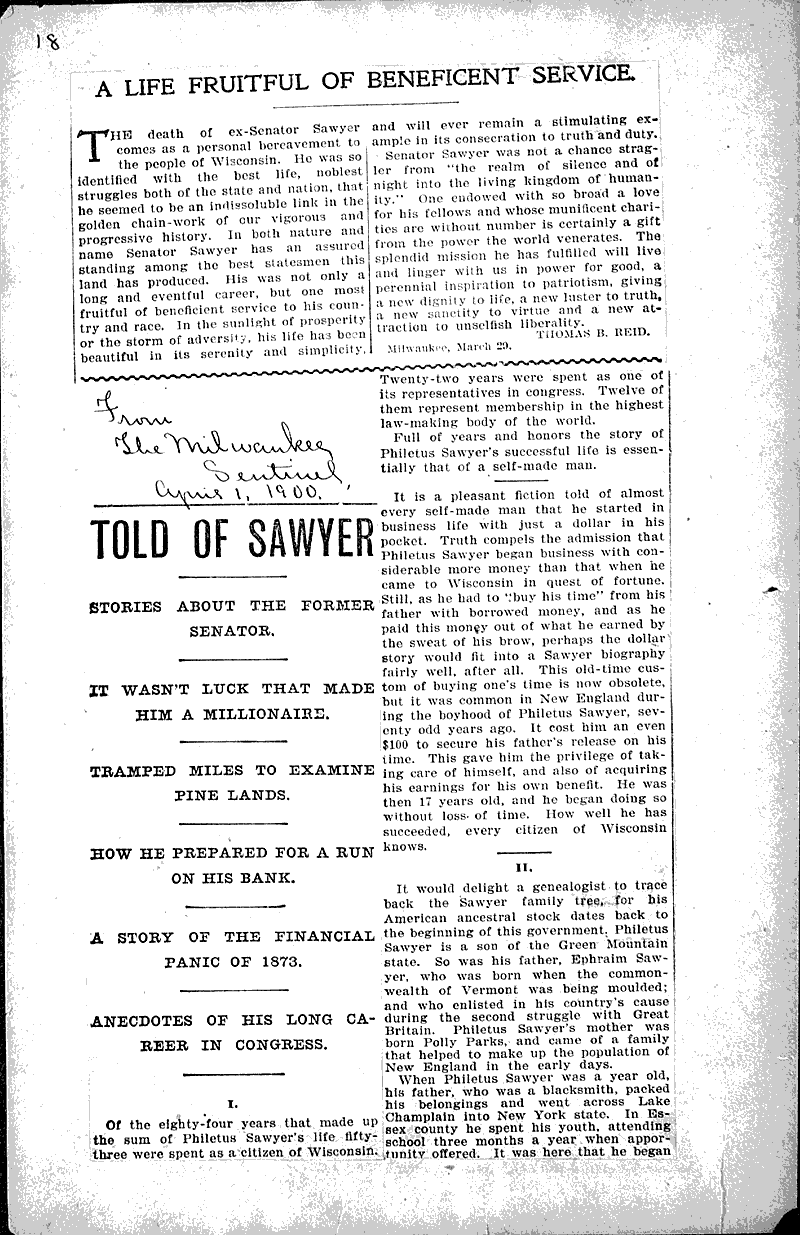  Topics: Government and Politics Date: 1900-03-29