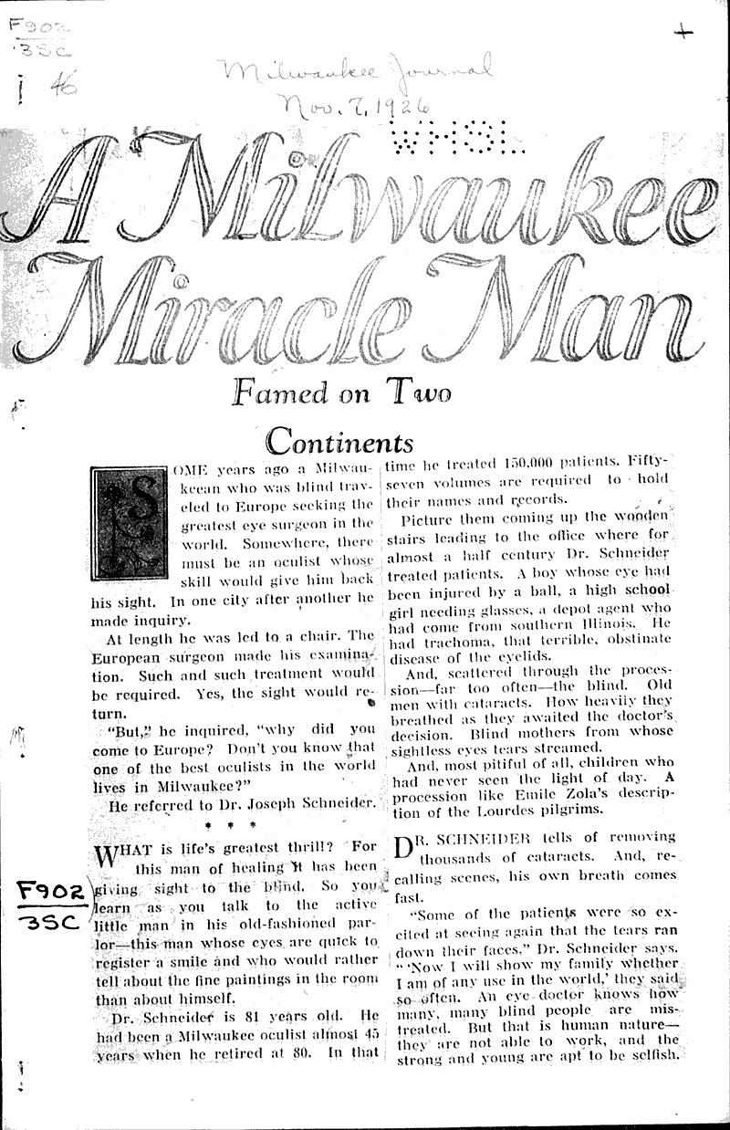  Source: Milwaukee Journal Date: 1926-11-07