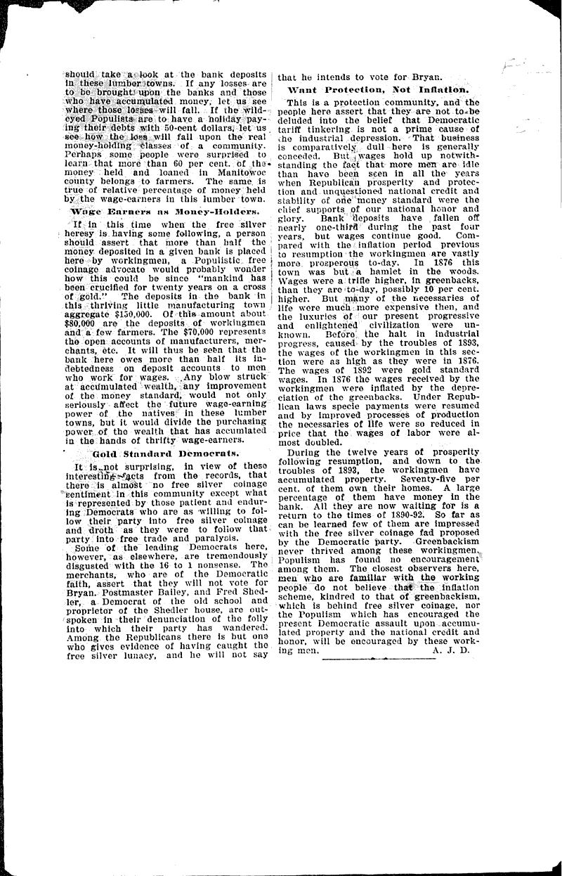 Maj. schofield at home Newspaper Article/Clipping Wisconsin