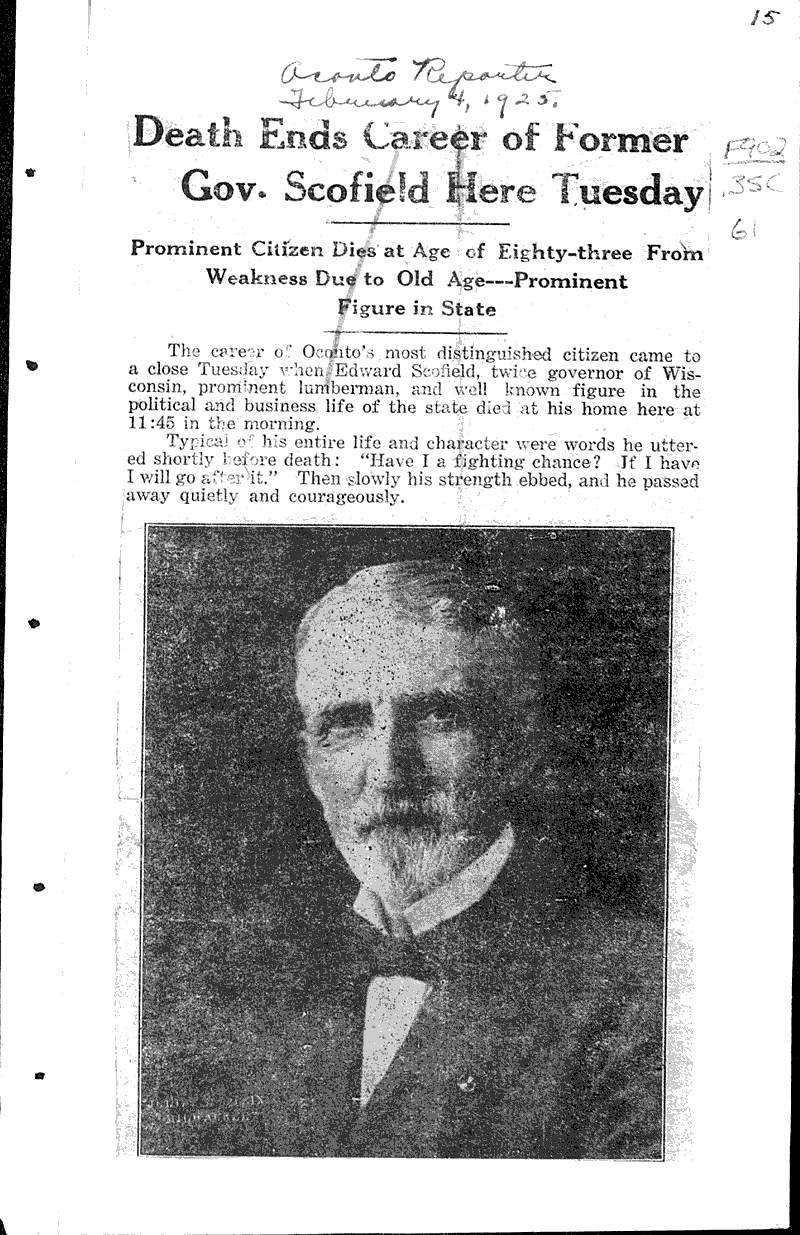  Source: Monroe Times Topics: Government and Politics Date: 1925-01-30