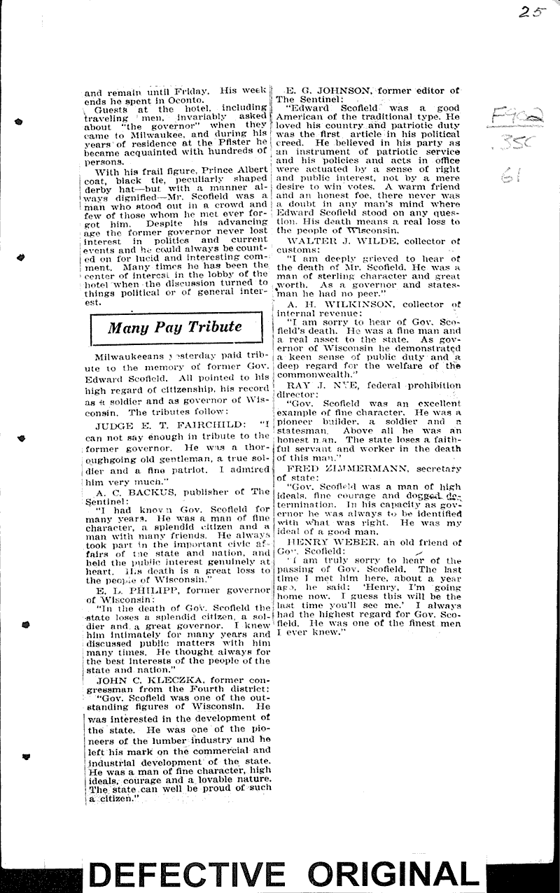  Source: Monroe Times Topics: Government and Politics Date: 1925-01-30