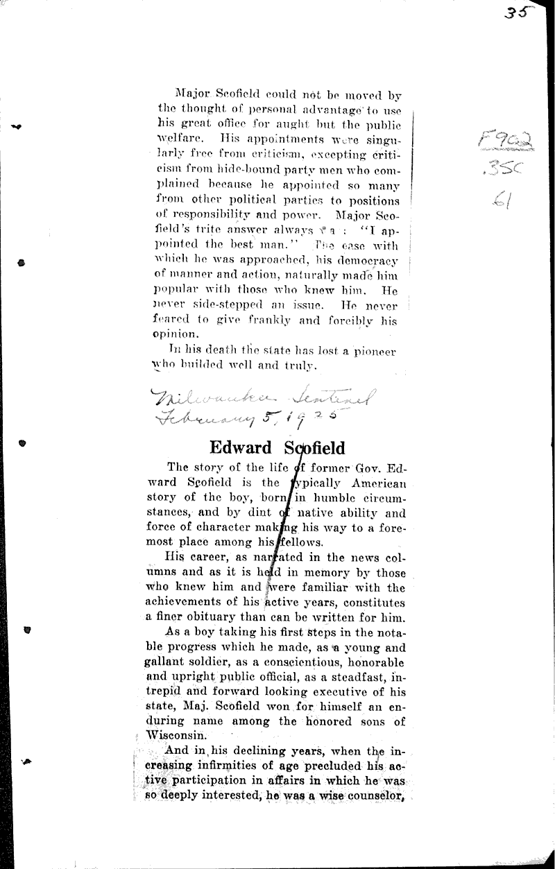  Source: Monroe Times Topics: Government and Politics Date: 1925-01-30