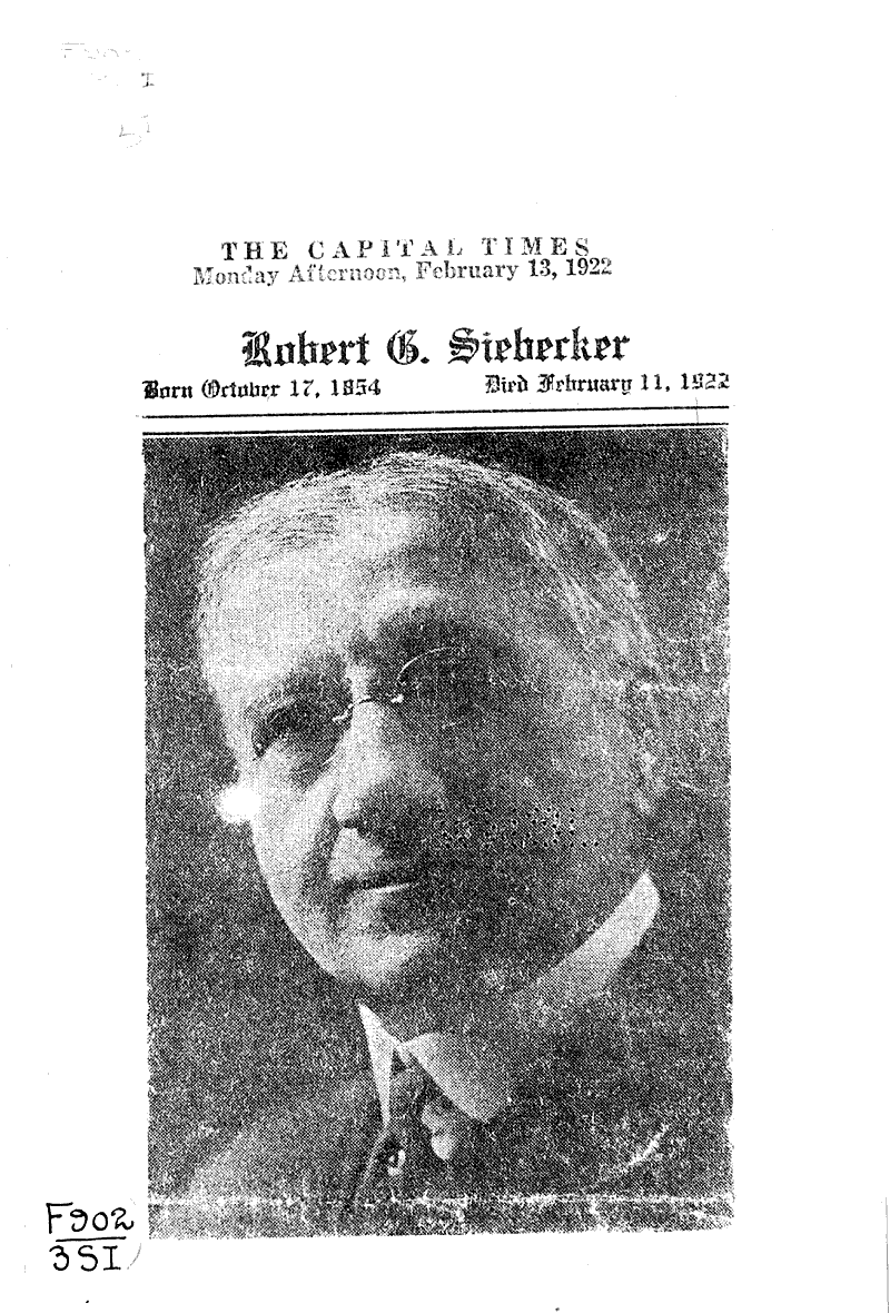  Source: Capital Times Topics: Government and Politics Date: 1922-02-13