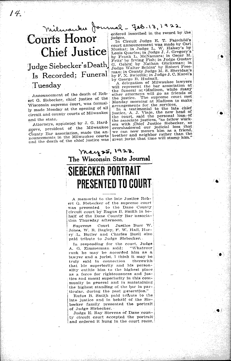  Source: Milwaukee Journal Date: 1922-02-13