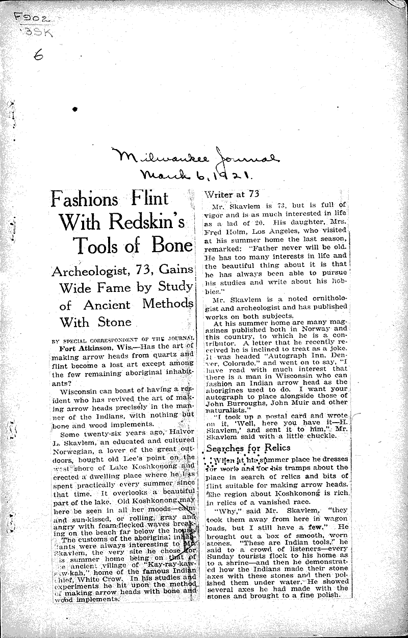  Source: Milwaukee Journal Date: 1921-03-06