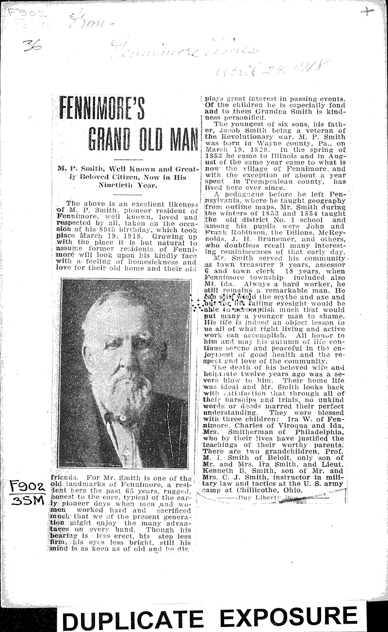  Source: Fennimore Times Date: 1918-04-24