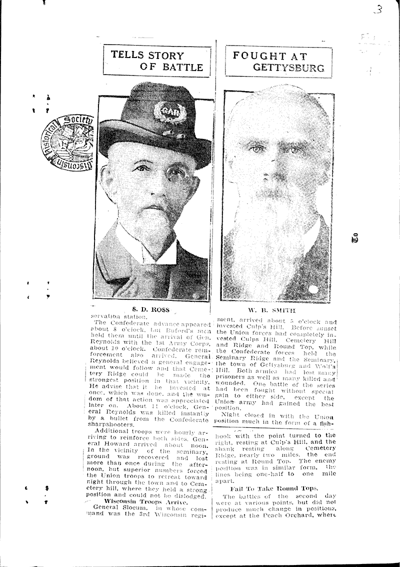  Source: Beloit News Topics: Civil War Date: 1923-06-30