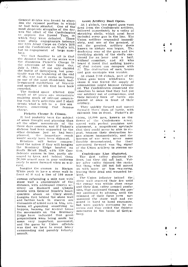  Source: Beloit News Topics: Civil War Date: 1923-06-30