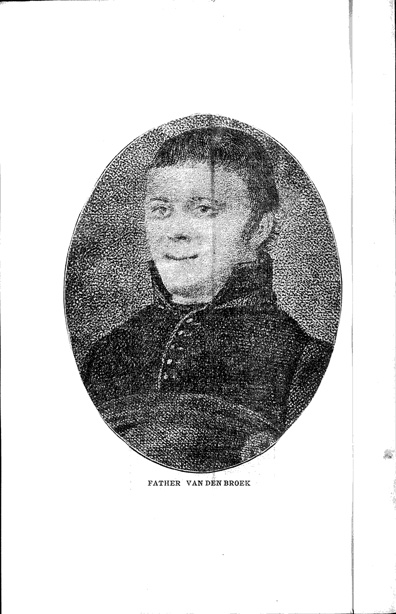 First picture ever published of Father Van Den Broek, pioneer Little