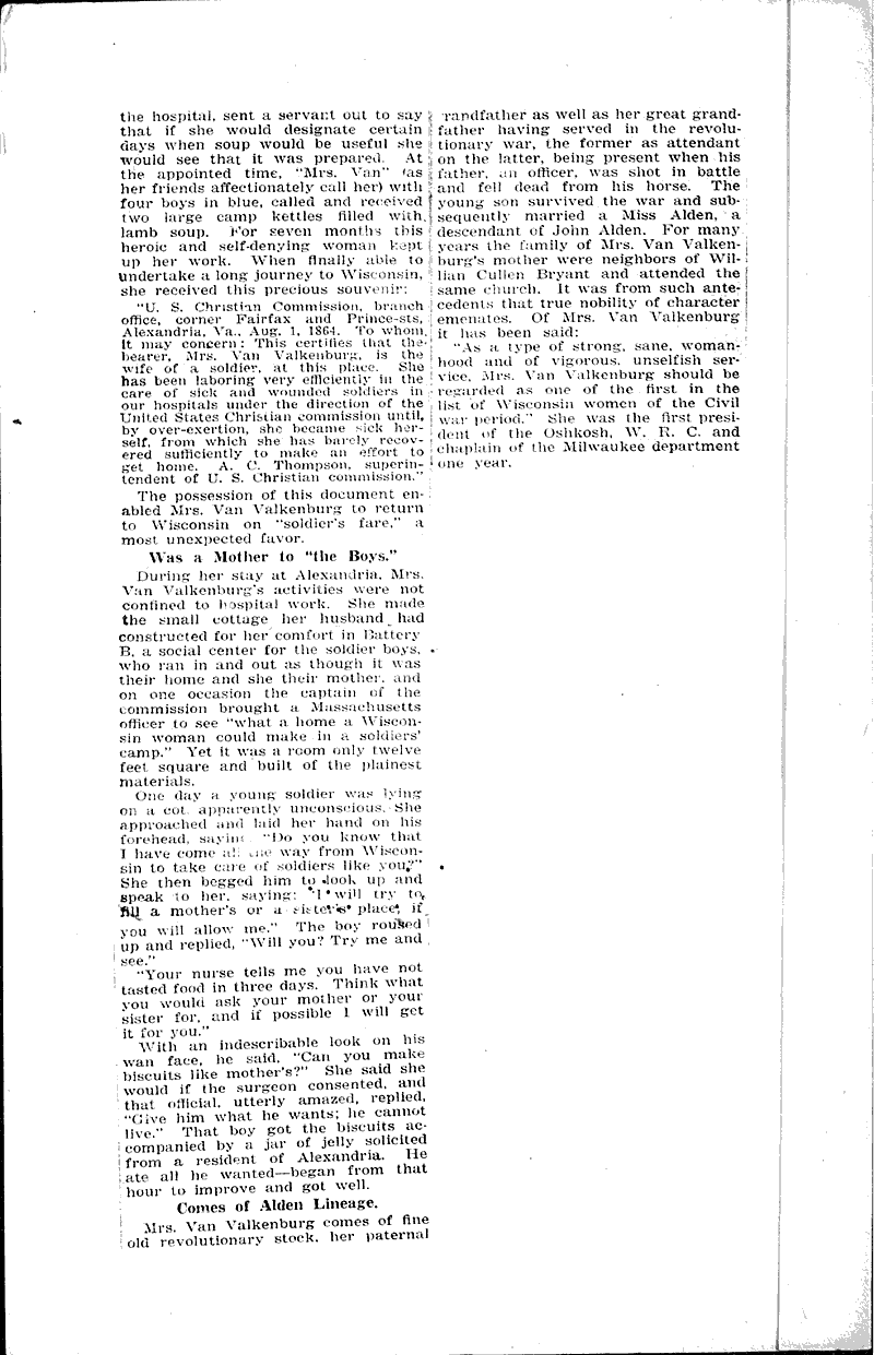 Source: Milwaukee Journal Topics: Civil War Date: 1918-08-25