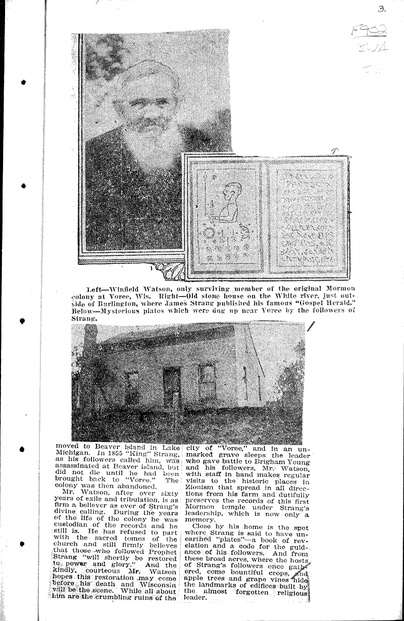  Source: Milwaukee Sentinel Topics: Church History Date: 1922-01-15