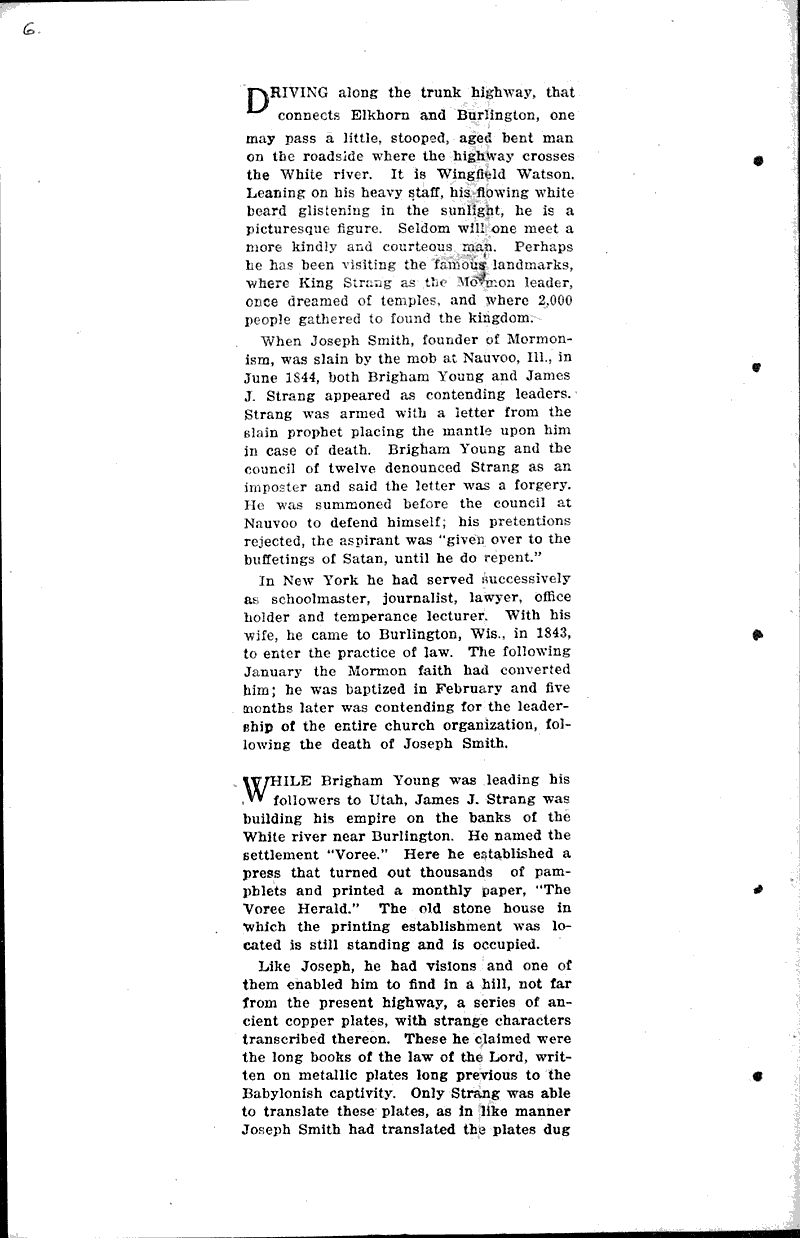  Source: Milwaukee Sentinel Topics: Church History Date: 1922-01-15