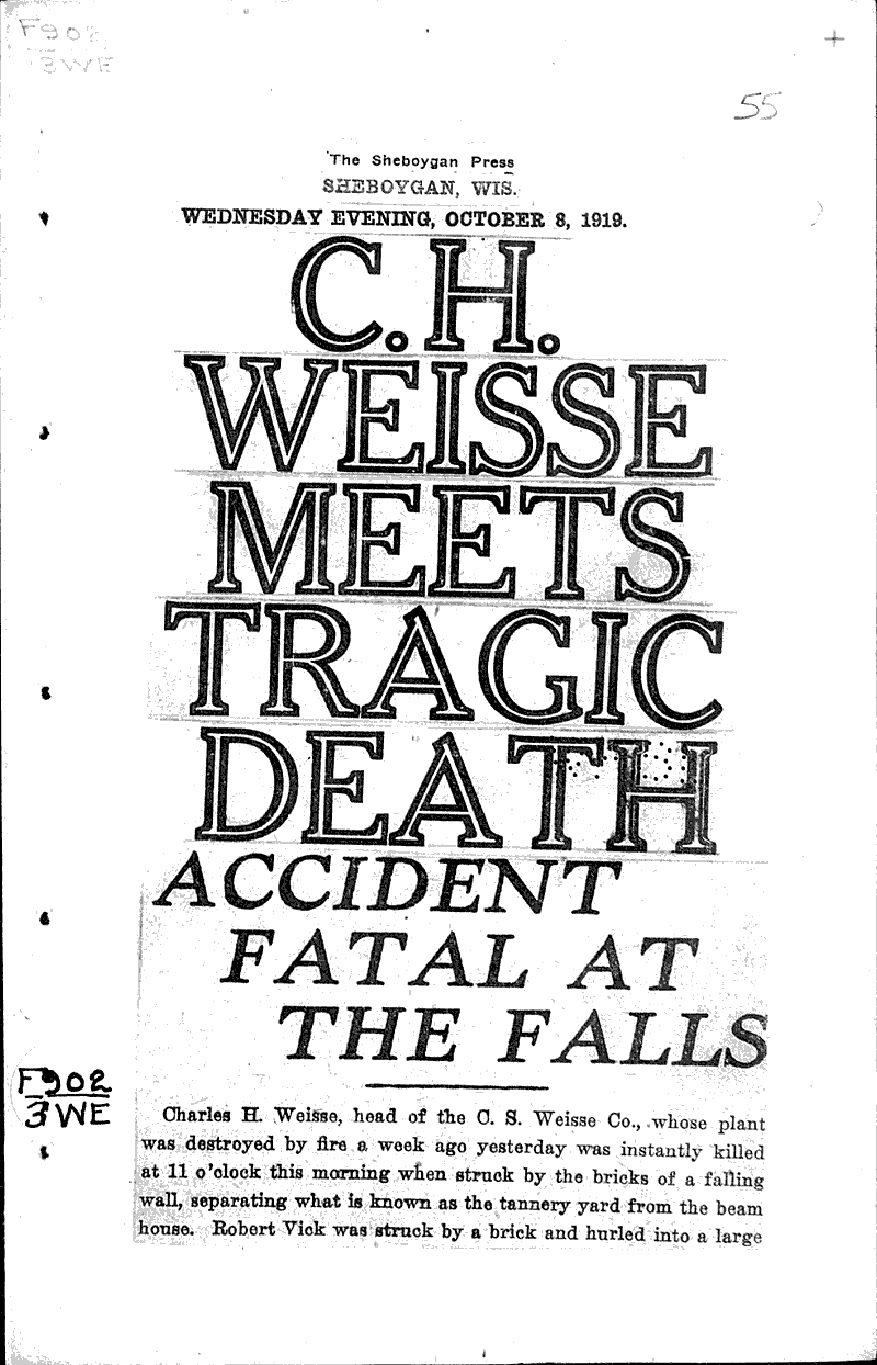  Source: Sheboygan Press Topics: Industry Date: 1919-10-08