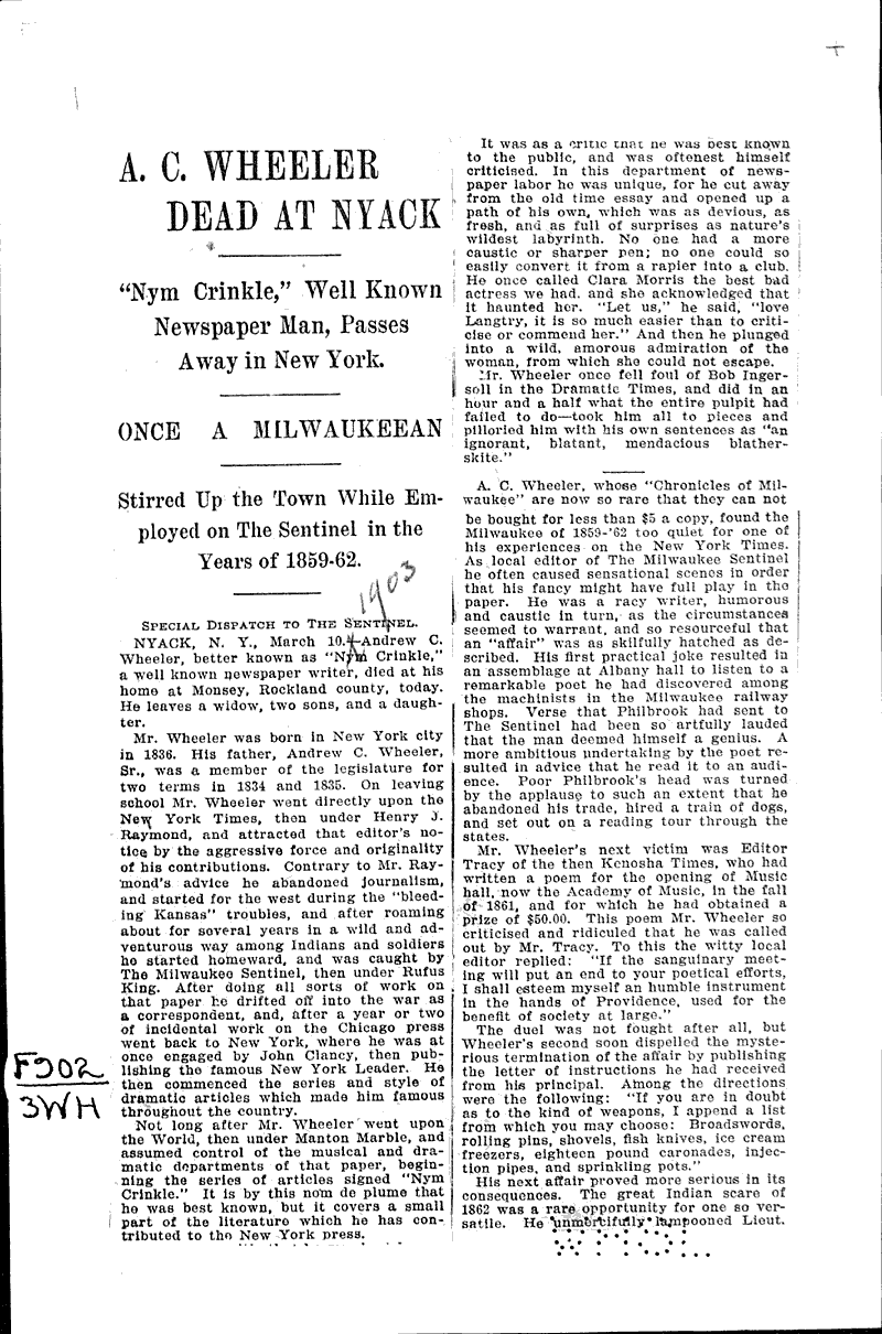  Source: Milwaukee Sentinel Topics: Industry Date: 1903-03-10