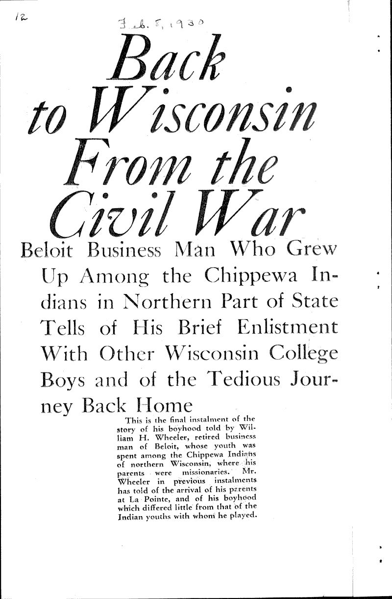  Source: Milwaukee Journal Topics: Indians and Native Peoples Date: 1931-01-25