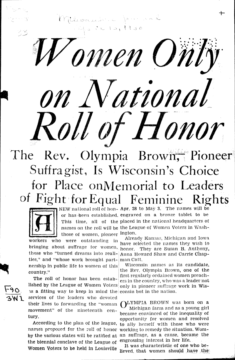  Source: Milwaukee Journal Topics: Social and Political Movements Date: 1930-04-13