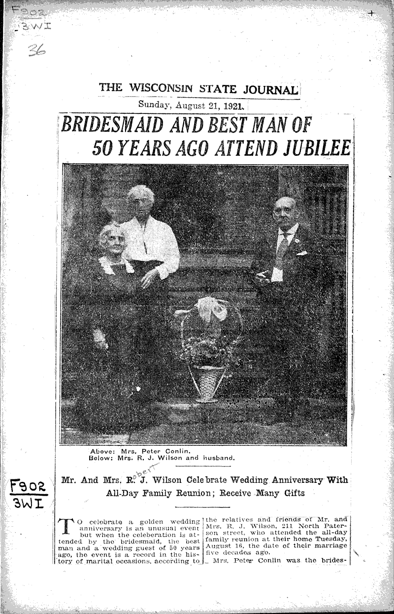  Source: Wisconsin State Journal Date: 1921-08-21