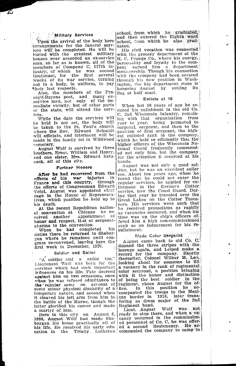  Source: Sheboygan Press Topics: Wars Date: 1921-02-02