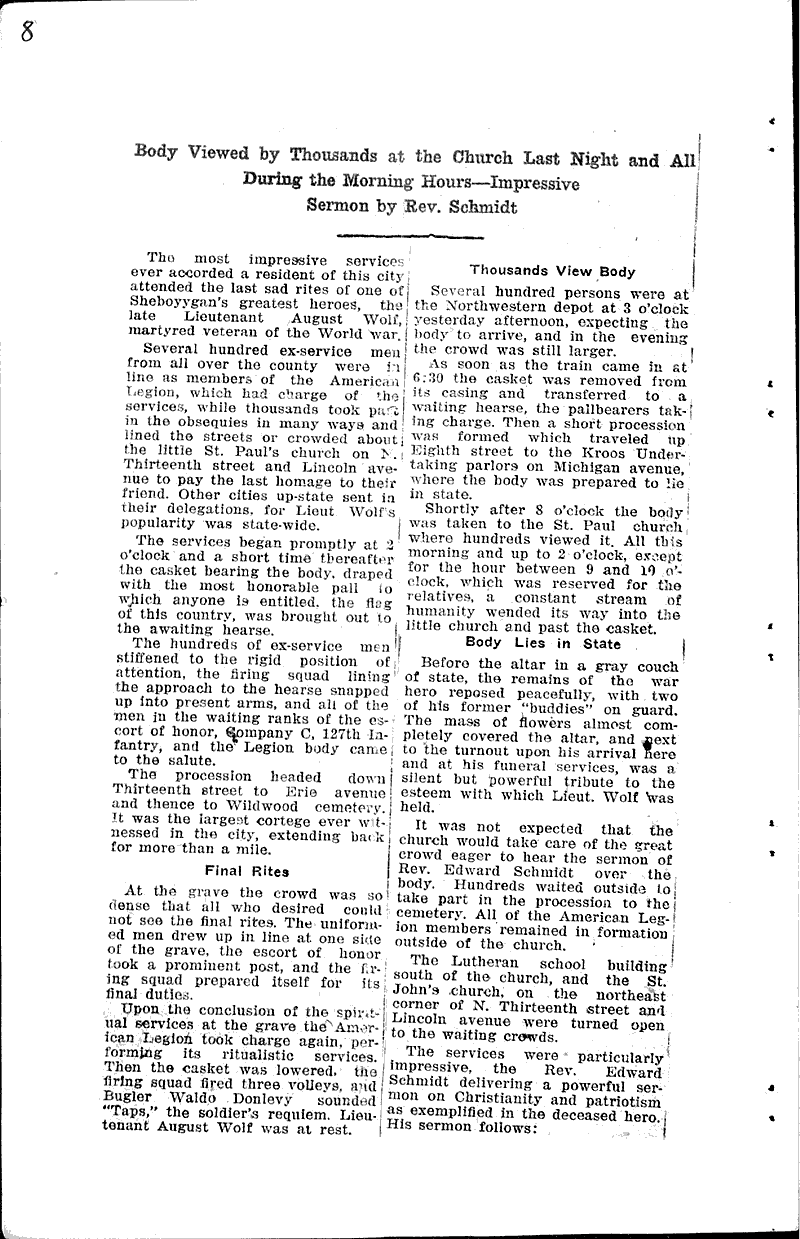  Source: Sheboygan Press Topics: Wars Date: 1921-02-02