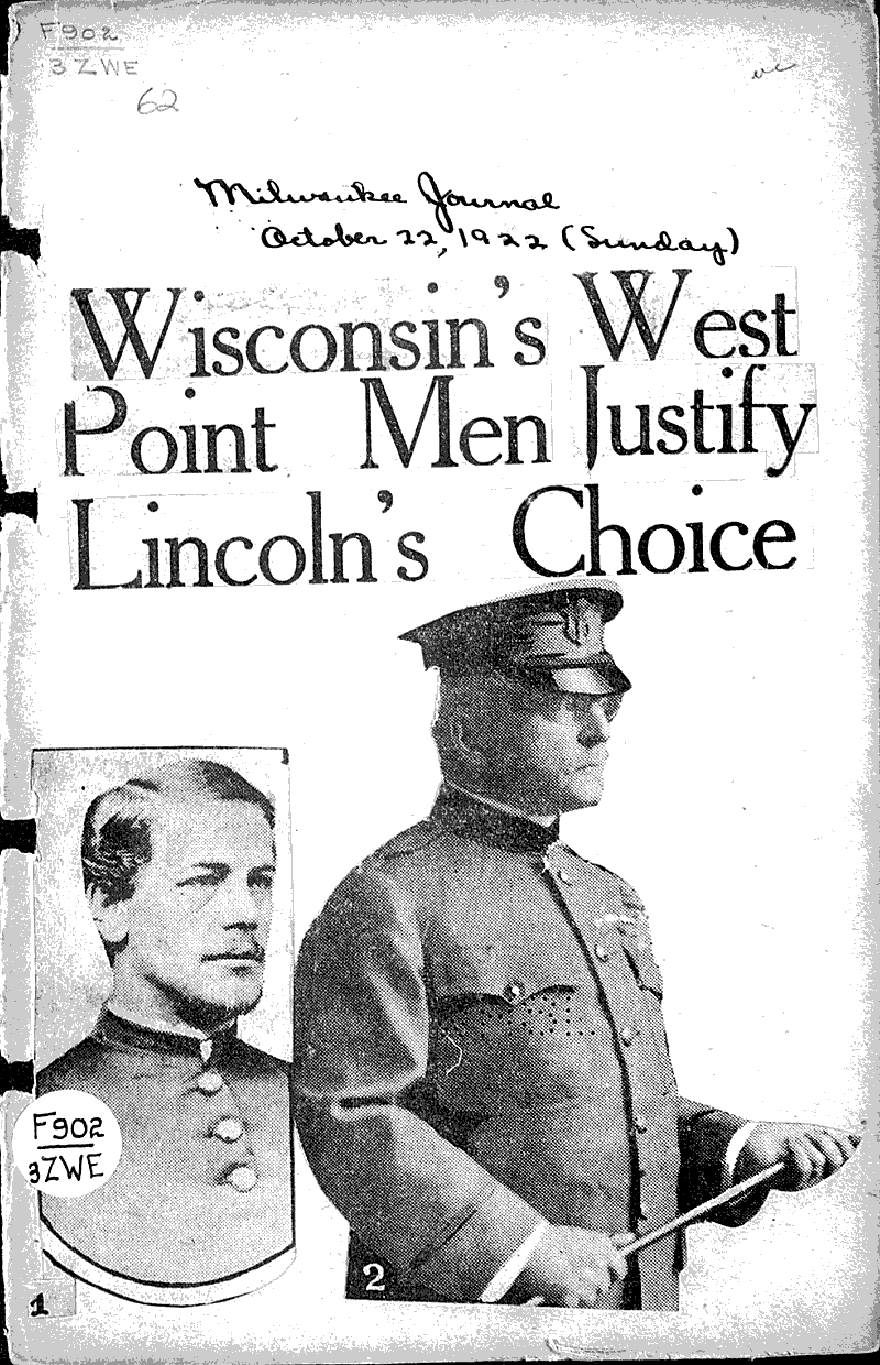  Source: Milwaukee Journal Topics: Civil War Date: 1922-10-22