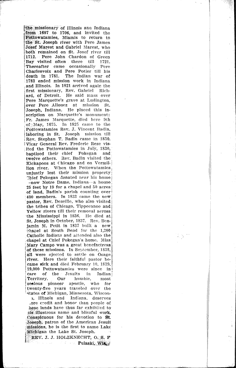  Source: Green Bay Gazette Topics: Church History Date: 1910-08-09
