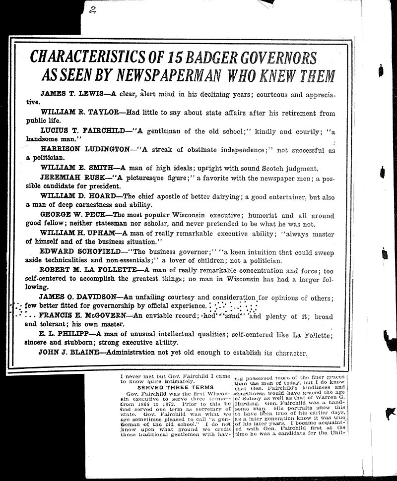  Source: Wisconsin State Journal Topics: Government and Politics Date: 1921-10-09