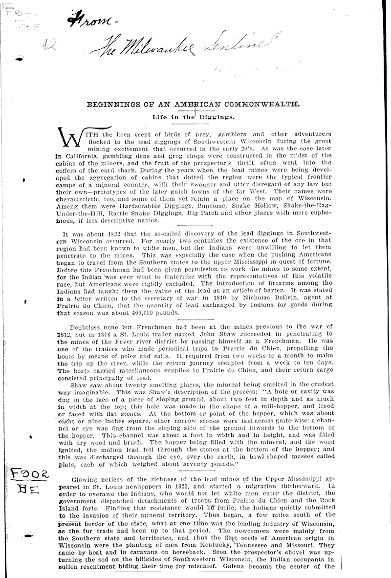  Source: Milwaukee Sentinel Topics: Industry Date: 1897-05-09