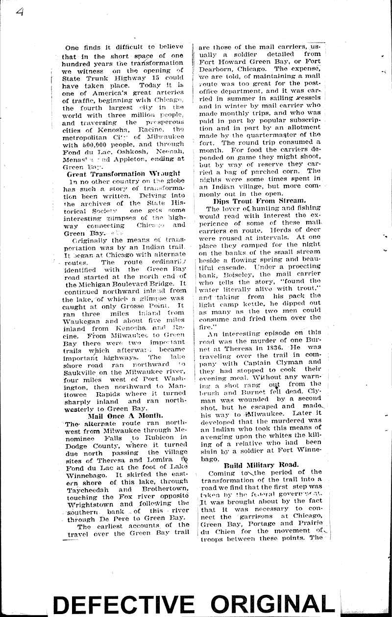  Source: Green Bay Gazette Topics: Transportation Date: 1922-08-14